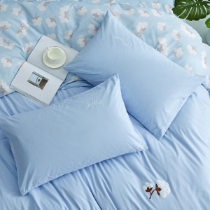 LOVO 罗莱生活出品四件套纯棉床上四件套双人全棉床上用品床单被罩套件 暖风清野 1.8米床(被套220x240cm)