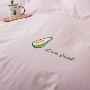 LOVO 罗莱生活出品四件套纯棉床上四件套双人全棉床上用品床单被罩套件 奇异果园 1.5米床（被套200x230cm）