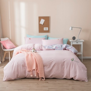 LOVO 罗莱生活出品四件套纯棉床上四件套双人全棉床上用品床单被罩套件 奇异果园 1.5米床（被套200x230cm）