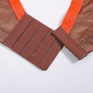 【商场同款】夏娃之秀文胸 花朵刺绣软钢圈小胸聚拢上托性感蕾丝女士内衣 锗栗色 70A=32A上薄下厚杯