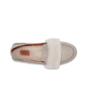 UGG 2021春季新款女士单鞋茸茸经典加州乐福鞋豆豆鞋1117930TS SEL  灰色 37