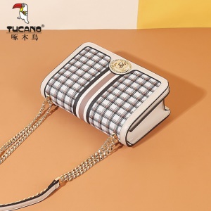 啄木鸟（TUCANO）女包包时尚单肩包格纹链条包女斜挎包百搭大气女士包包潮