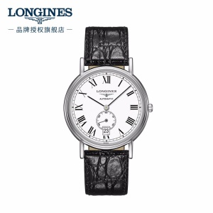 浪琴(Longines)瑞士手表 时尚系列 机械皮带男表 L48054112