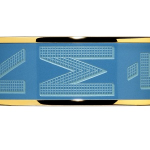 爱马仕（Hermes）女士手镯 珐琅 镀金金属配件H111694F 0170代购 蓝色 70