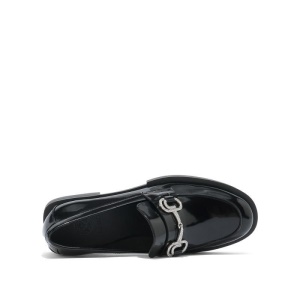 思加图2021春季新品英伦风乐福鞋单鞋女jk鞋粗跟小皮鞋9UL44AA1 黑色 38