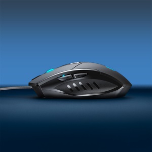 英菲克（INPHIC）PW1h 有线鼠标 游戏鼠标 静音鼠标 宏定义 家用办公笔记本电脑台式USB通用 黑色