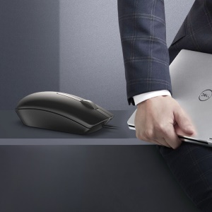 戴尔（DELL）MS116 有线鼠标 商务办公经典对称有线USB接口即插即用鼠标（黑色）