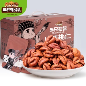 推荐_【三只松鼠_山核桃仁500g/30袋】送礼佳品每日坚果炒货孕妇儿童干果休闲零食礼盒大礼包 500g