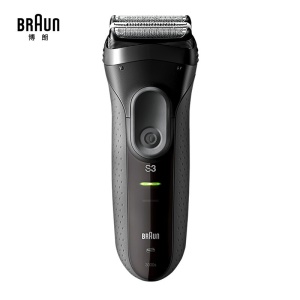 京品家电博朗（BRAUN）电动剃须刀全身水洗往复式刮胡刀德国进口三刀头3系3000s温和剃净