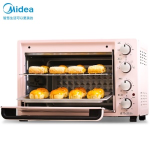 美的（Midea）PT3502 家用多功能电烤箱 35升大容量 机械式操控 上下独立控温 旋转烧烤 烘烤面包蛋挞